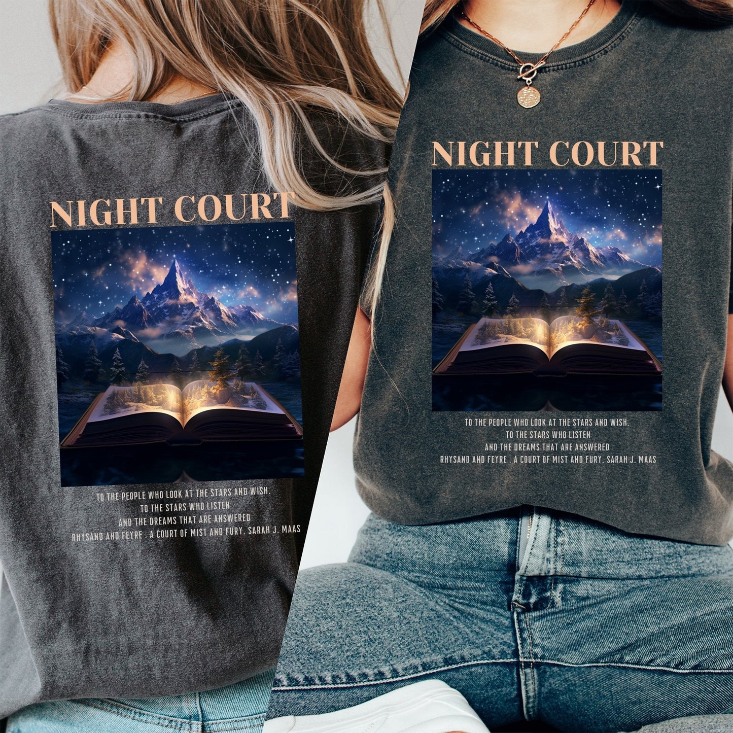 Comfort Colors® Night Court t-shirt, To the stars who listen shirt, A court of Thorns and ROSES, A court of Thorns and ROSES - AFADesignsCo