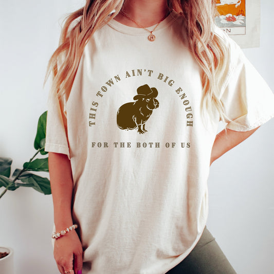 This Town Ain't Big Enough Poet Shirt, Poetry T-Shirt, Writing Shirt, Poetry Gifts, Capybara Lover - AFADesignsCo