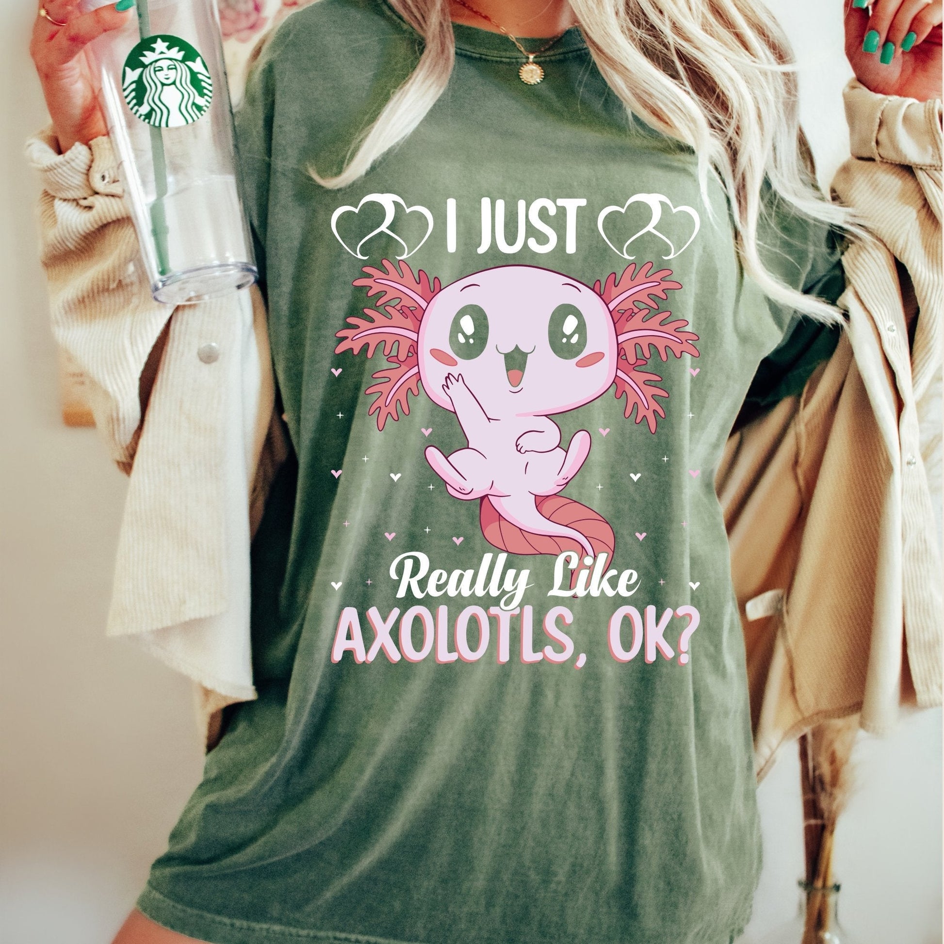 I Just really like Axolotls ok T-Shirt, Axolotl Gifts, Axolotl Shirts, –  AFADesignsCo