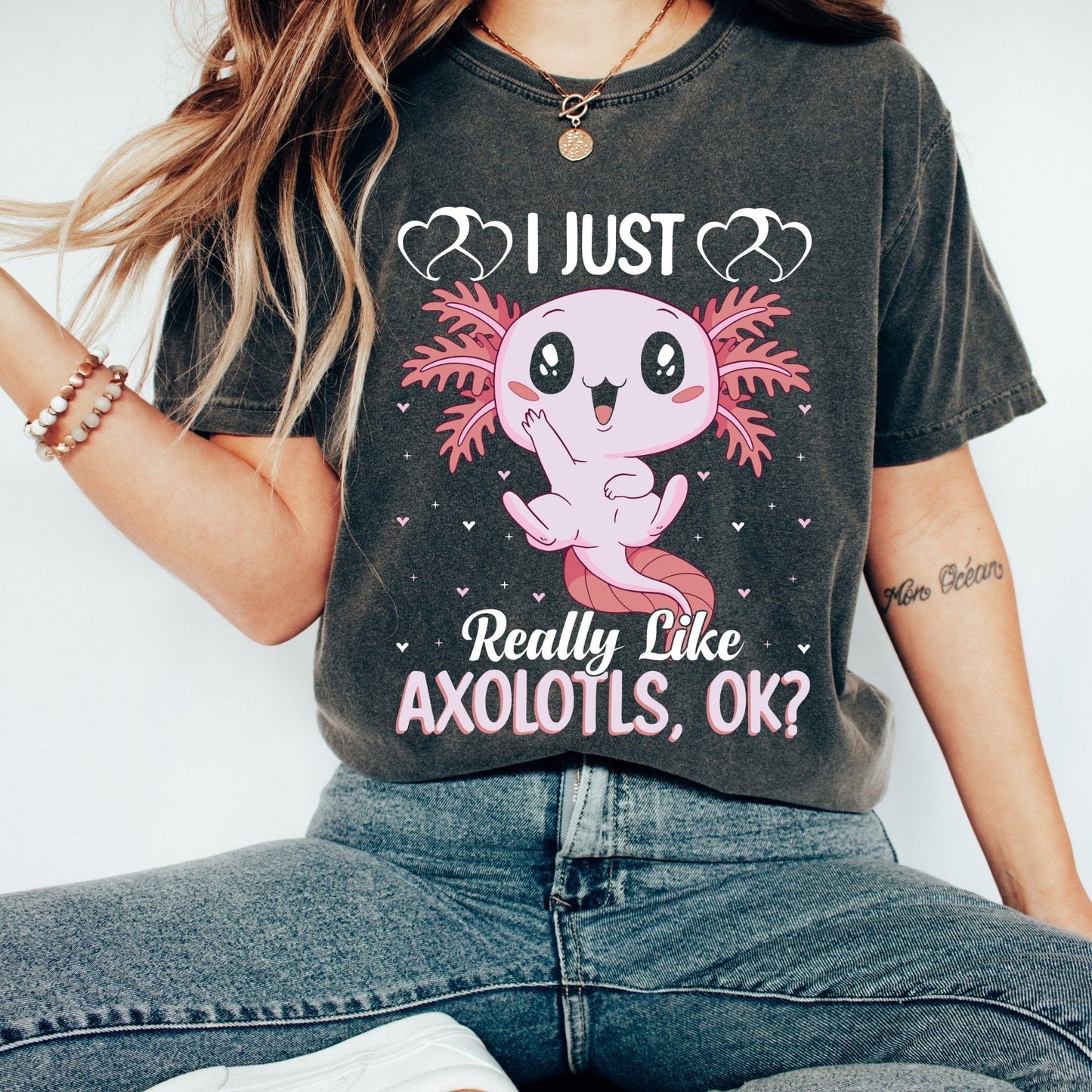 I Just really like Axolotls ok T-Shirt, Axolotl Gifts, Axolotl Shirts, Axolotl Lover Gifts, Funny Axolotl Tee, Axolotl Birthday OK - AFADesignsCo