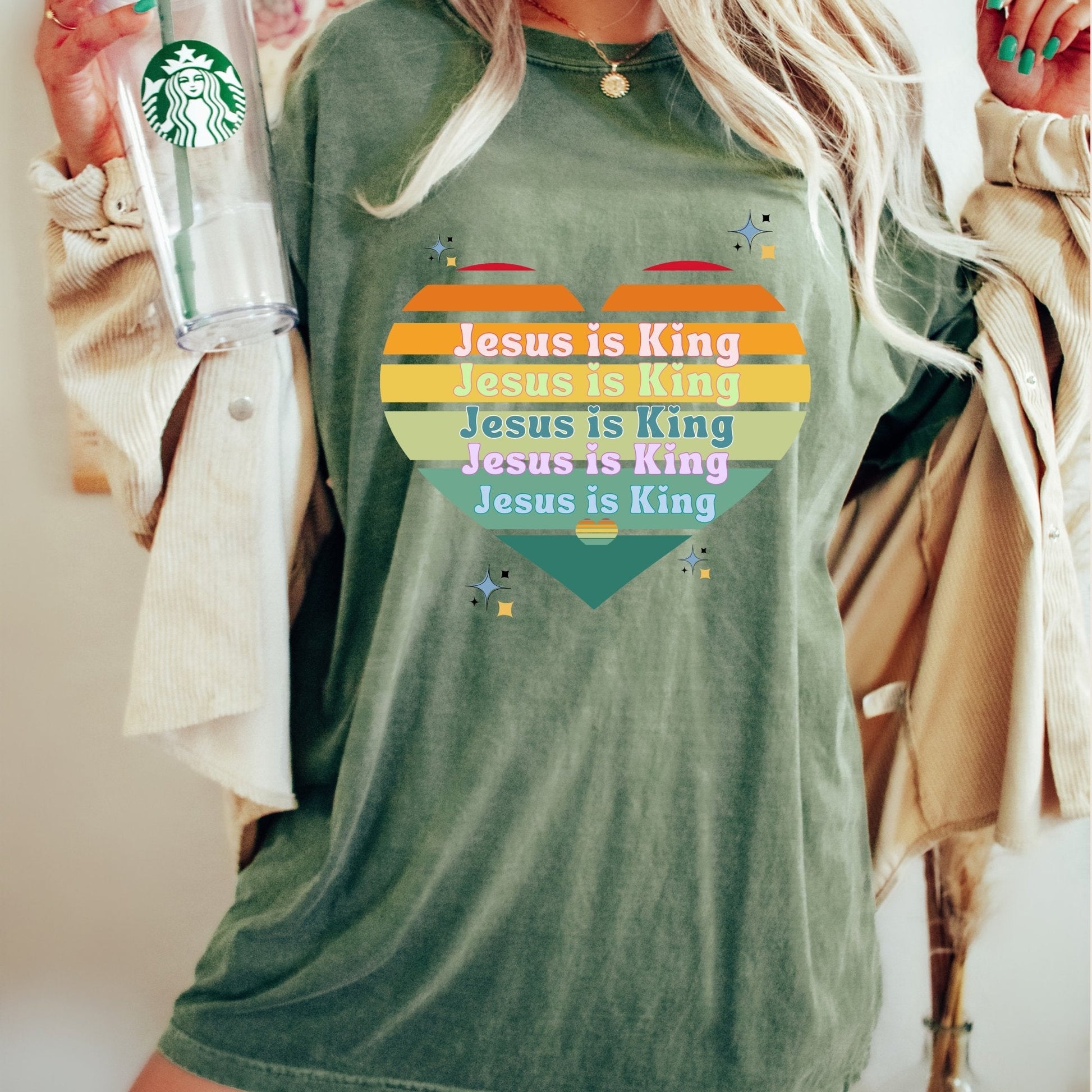 Jesus Is King Poet Shirt Lg Heartbeat Poetry Tshirt Sweatshirt Pullover Boyfriend Tshirt Women Men Gift Ideas Graphic Tee Unisex - AFADesignsCo
