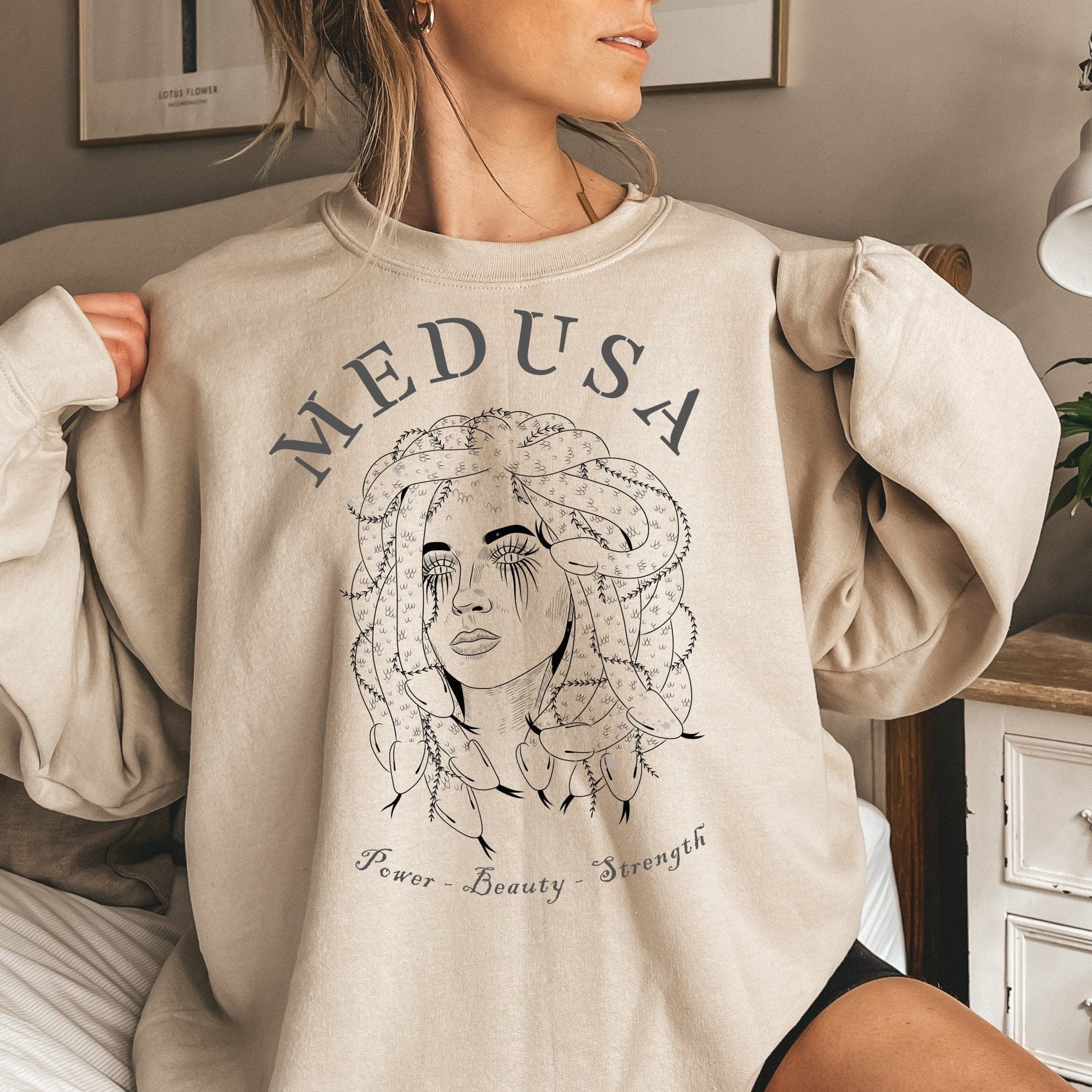 MEDUSA Power Of Beauty And Danger Of Vanity T-Shirt, Ladies Burnout Tee, Medusa Shirt, Cute Funny Gift - AFADesignsCo