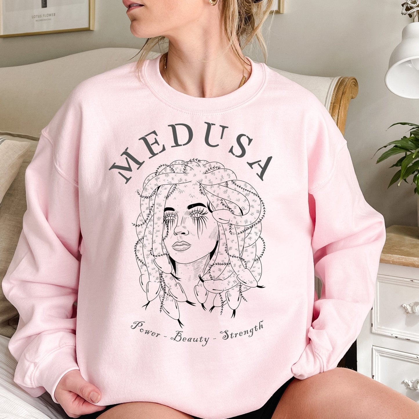 MEDUSA Power Of Beauty And Danger Of Vanity T-Shirt, Ladies Burnout Tee, Medusa Shirt, Cute Funny Gift - AFADesignsCo