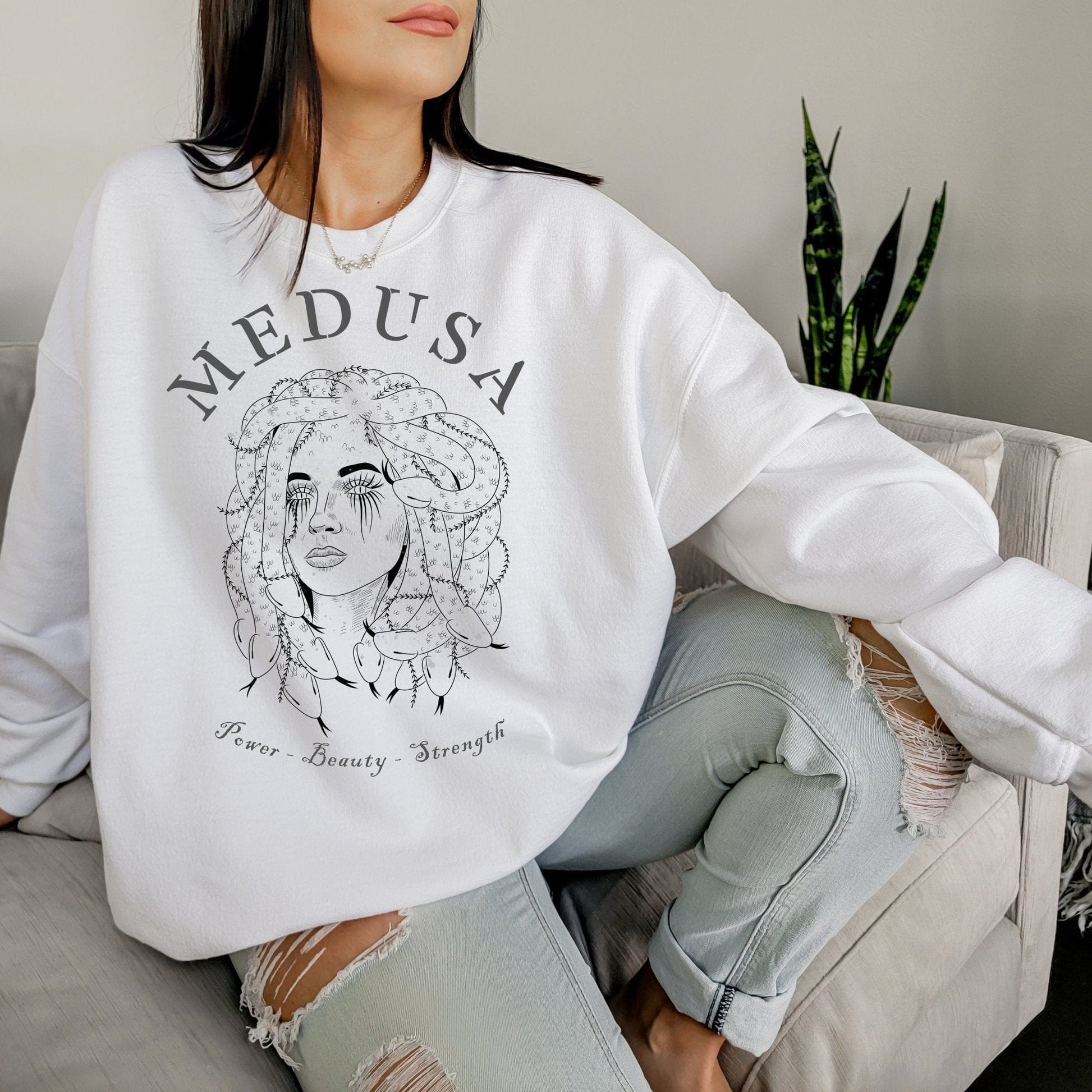 MEDUSA Power Of Beauty And Danger Of Vanity T-Shirt, Ladies Burnout Tee, Medusa Shirt, Cute Funny Gift - AFADesignsCo