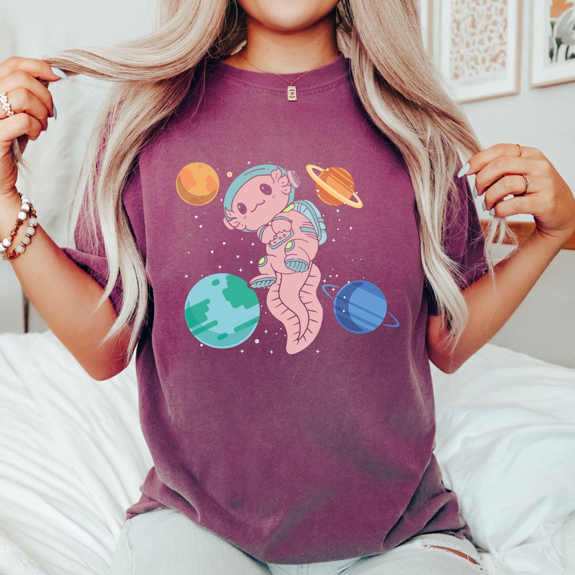 Space Axolotl T-Shirt Axolotl Gifts Axolotl Shirts Axolotl T-Shirt Funny Axolotl Gifts Axolotl Lover Gift Axolotls Shirts - AFADesignsCo